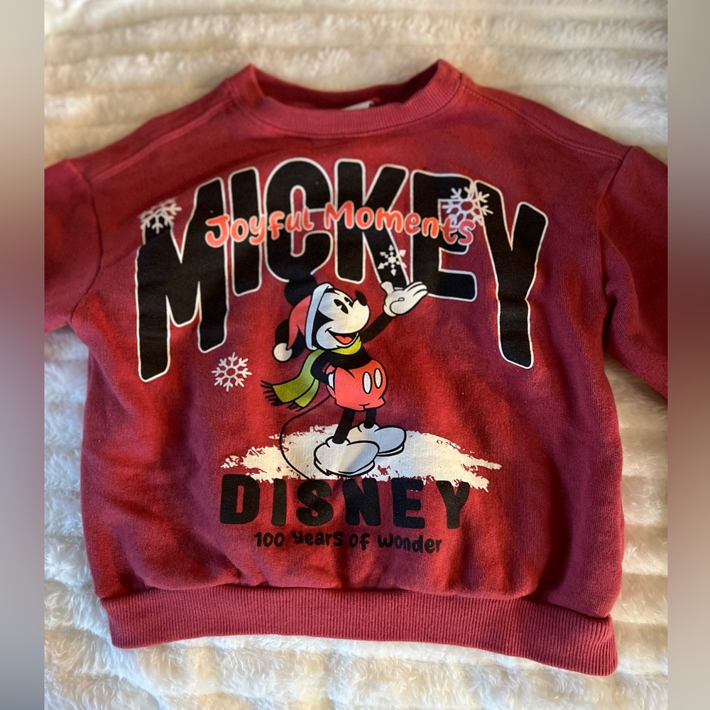 Zara boys christmas Mickey Mouse 100 years of Disney exclusive sweater 3-4